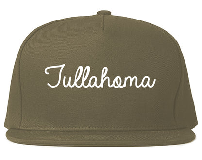 Tullahoma Tennessee TN Script Mens Snapback Hat Grey
