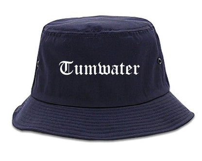 Tumwater Washington WA Old English Mens Bucket Hat Navy Blue