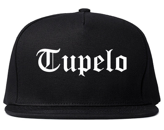 Tupelo Mississippi MS Old English Mens Snapback Hat Black
