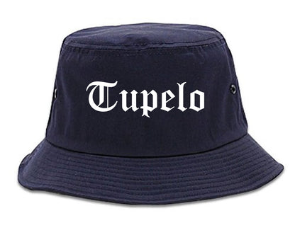 Tupelo Mississippi MS Old English Mens Bucket Hat Navy Blue