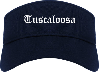 Tuscaloosa Alabama AL Old English Mens Visor Cap Hat Navy Blue