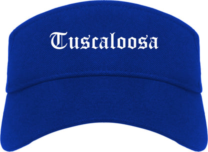Tuscaloosa Alabama AL Old English Mens Visor Cap Hat Royal Blue