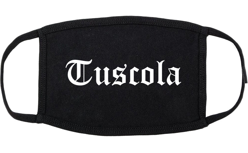 Tuscola Illinois IL Old English Cotton Face Mask Black
