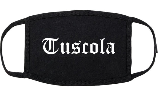 Tuscola Illinois IL Old English Cotton Face Mask Black