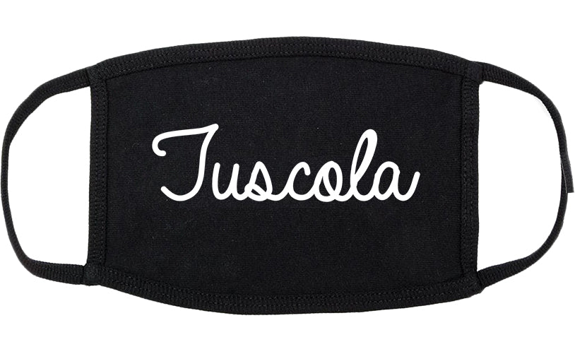Tuscola Illinois IL Script Cotton Face Mask Black