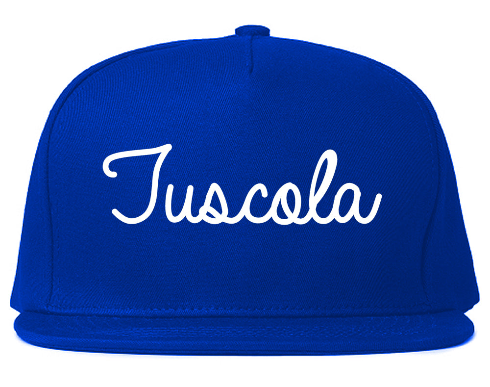 Tuscola Illinois IL Script Mens Snapback Hat Royal Blue