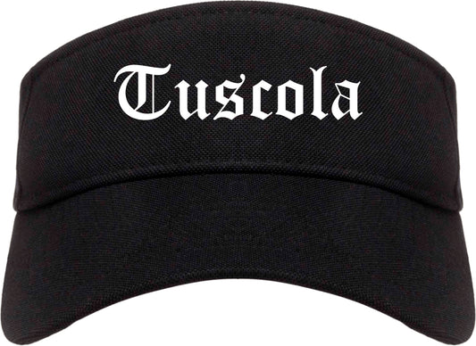 Tuscola Illinois IL Old English Mens Visor Cap Hat Black