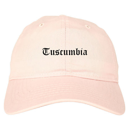 Tuscumbia Alabama AL Old English Mens Dad Hat Baseball Cap Pink