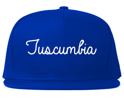 Tuscumbia Alabama AL Script Mens Snapback Hat Royal Blue