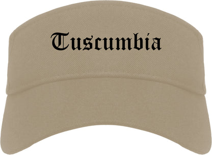 Tuscumbia Alabama AL Old English Mens Visor Cap Hat Khaki