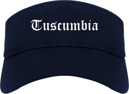 Tuscumbia Alabama AL Old English Mens Visor Cap Hat Navy Blue