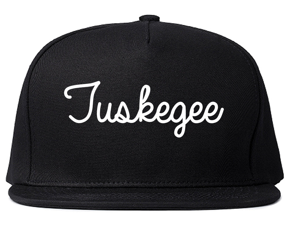 Tuskegee Alabama AL Script Mens Snapback Hat Black