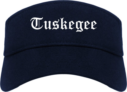 Tuskegee Alabama AL Old English Mens Visor Cap Hat Navy Blue