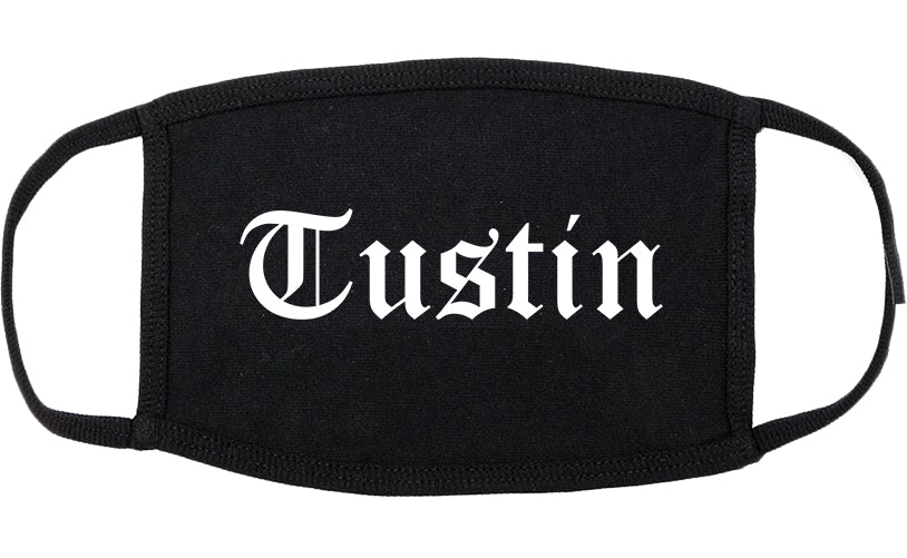 Tustin California CA Old English Cotton Face Mask Black