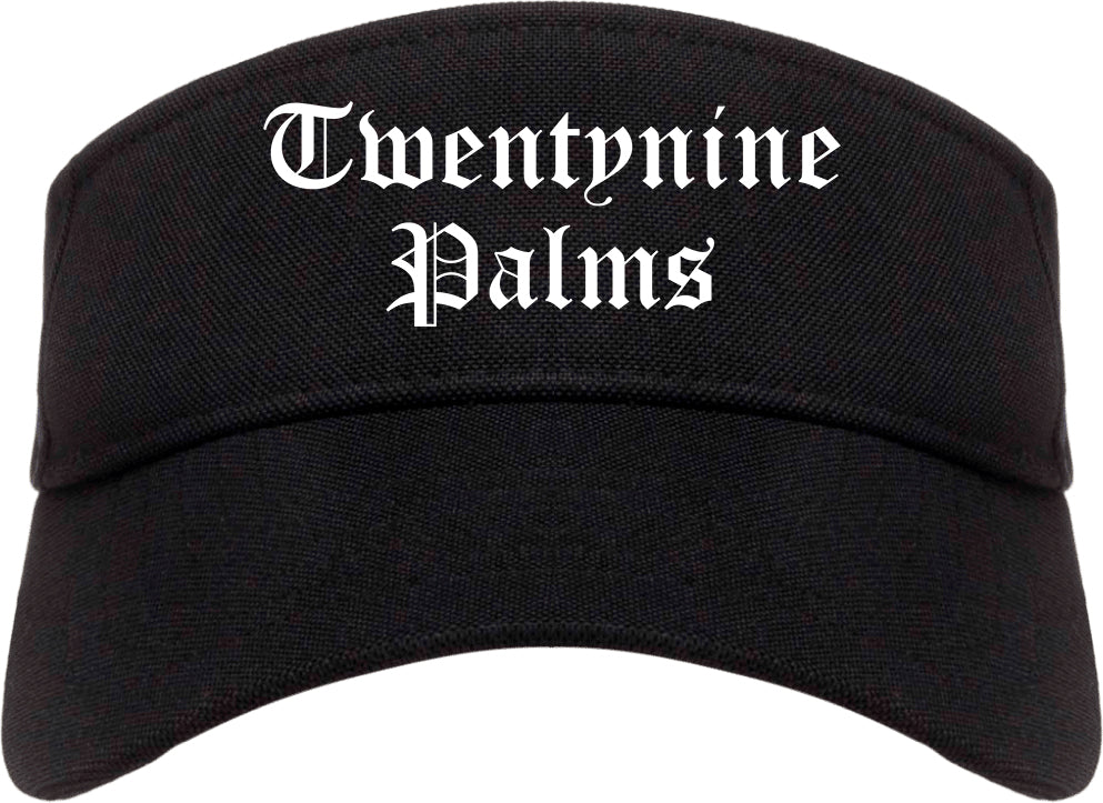 Twentynine Palms California CA Old English Mens Visor Cap Hat Black