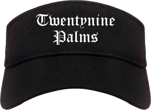 Twentynine Palms California CA Old English Mens Visor Cap Hat Black