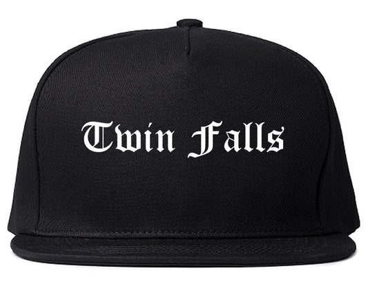 Twin Falls Idaho ID Old English Mens Snapback Hat Black