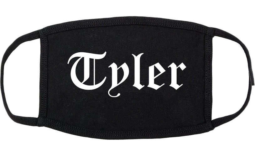 Tyler Texas TX Old English Cotton Face Mask Black