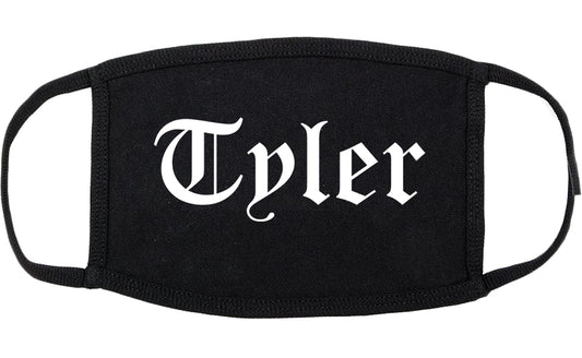 Tyler Texas TX Old English Cotton Face Mask Black