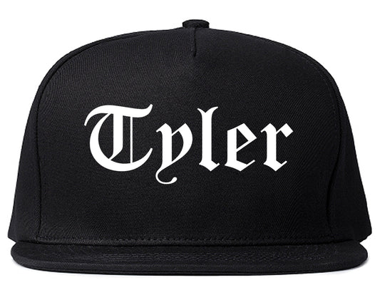 Tyler Texas TX Old English Mens Snapback Hat Black