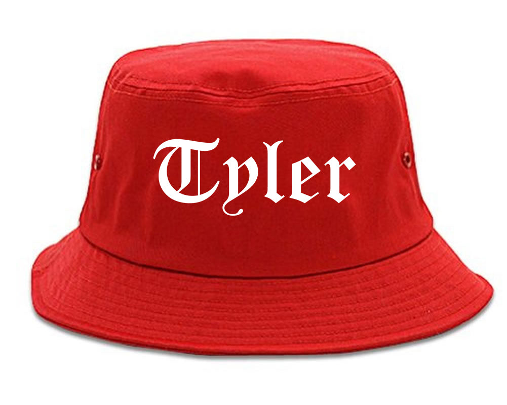 Tyler Texas TX Old English Mens Bucket Hat Red