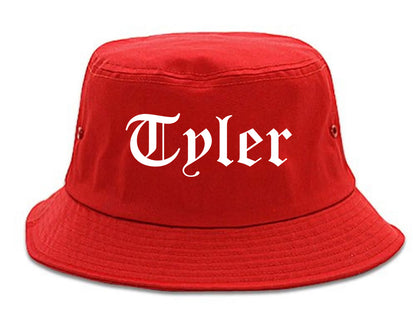 Tyler Texas TX Old English Mens Bucket Hat Red