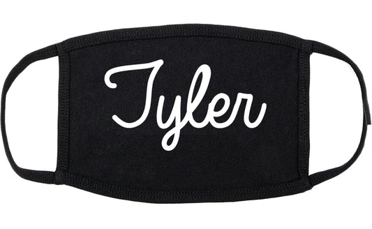 Tyler Texas TX Script Cotton Face Mask Black
