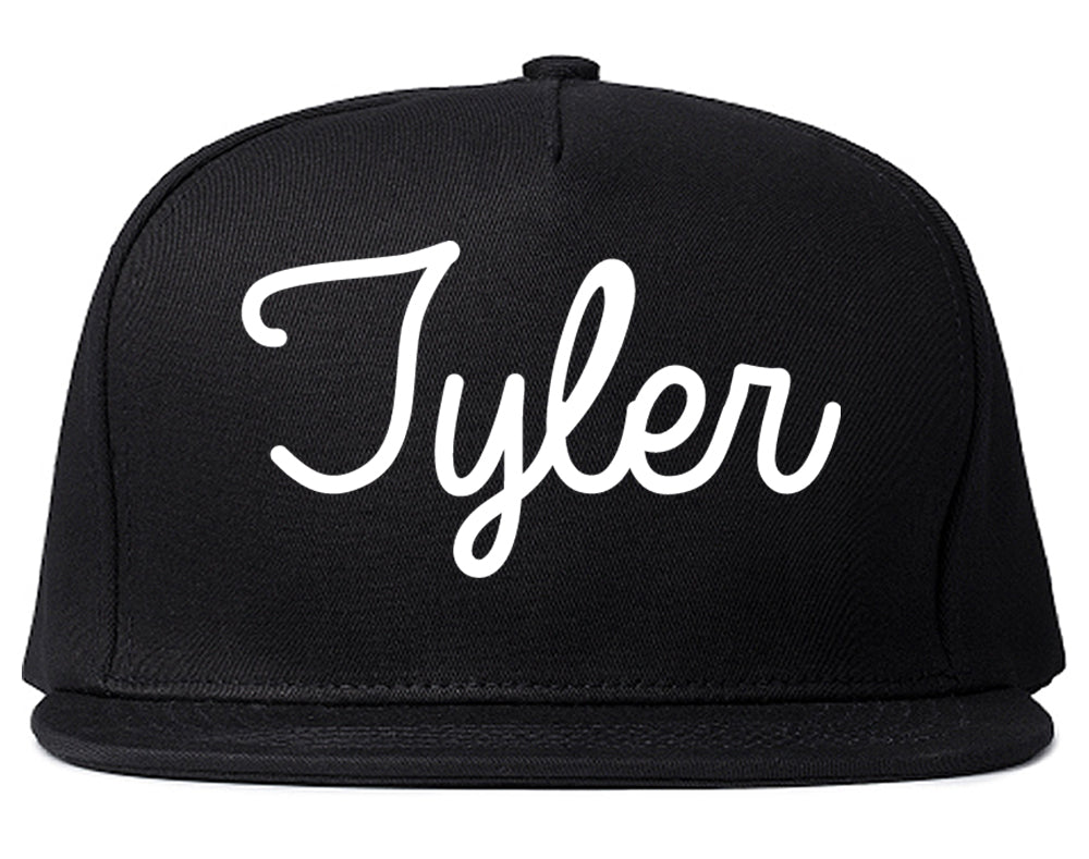 Tyler Texas TX Script Mens Snapback Hat Black