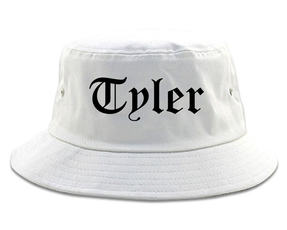 Tyler Texas TX Old English Mens Bucket Hat White