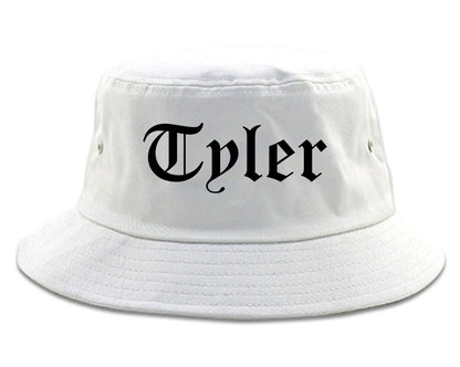Tyler Texas TX Old English Mens Bucket Hat White