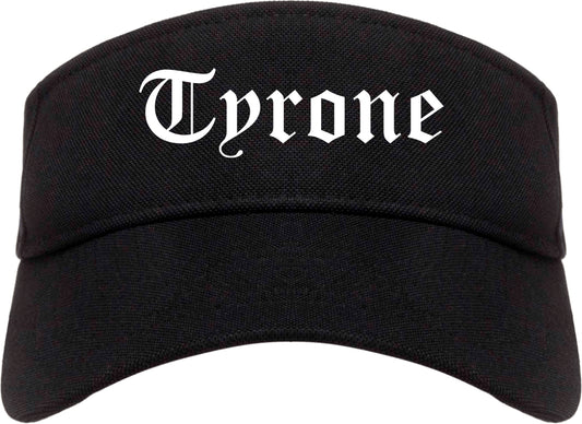 Tyrone Georgia GA Old English Mens Visor Cap Hat Black