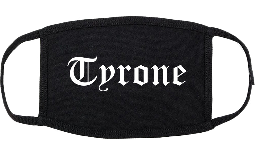 Tyrone Pennsylvania PA Old English Cotton Face Mask Black