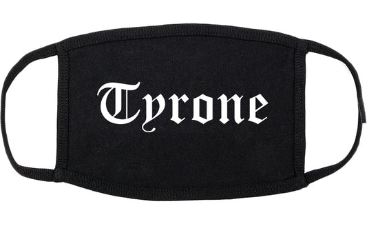 Tyrone Pennsylvania PA Old English Cotton Face Mask Black