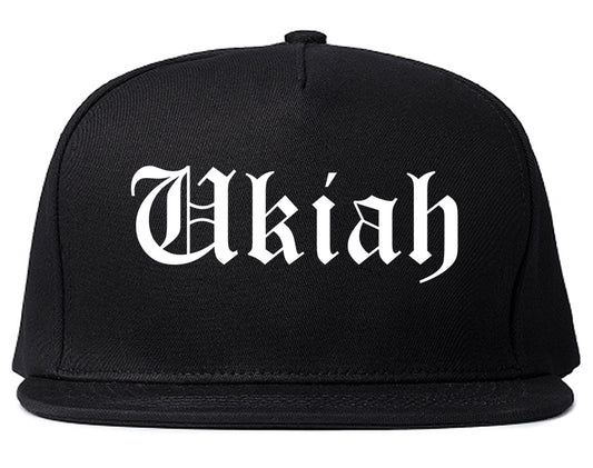 Ukiah California CA Old English Mens Snapback Hat Black