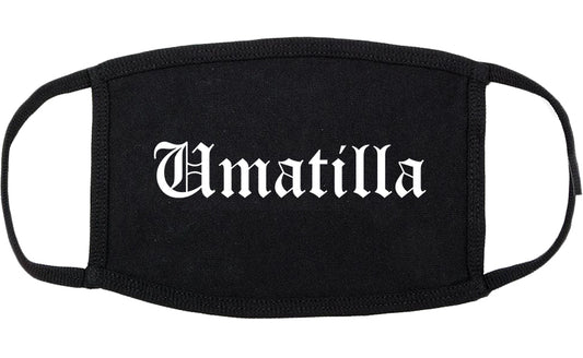 Umatilla Oregon OR Old English Cotton Face Mask Black