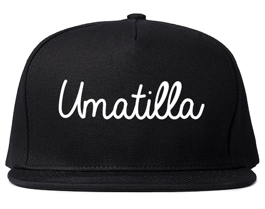 Umatilla Oregon OR Script Mens Snapback Hat Black