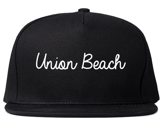 Union Beach New Jersey NJ Script Mens Snapback Hat Black
