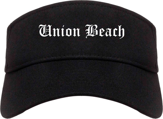 Union Beach New Jersey NJ Old English Mens Visor Cap Hat Black