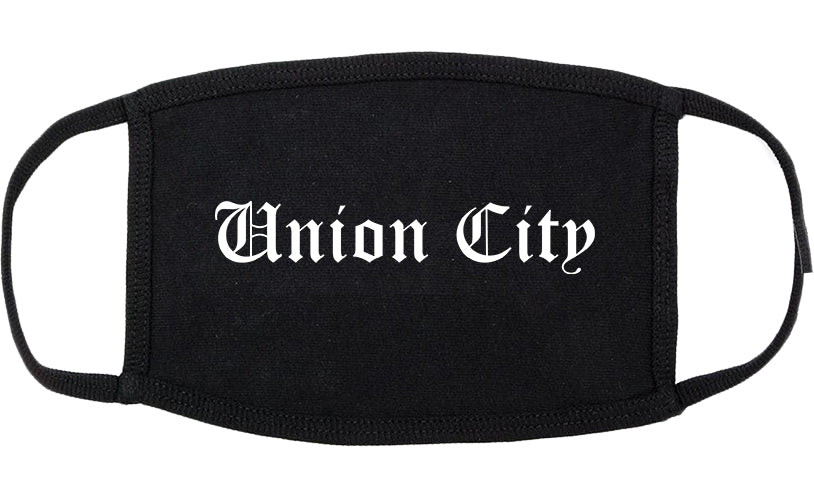 Union City California CA Old English Cotton Face Mask Black