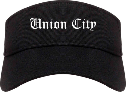 Union City California CA Old English Mens Visor Cap Hat Black