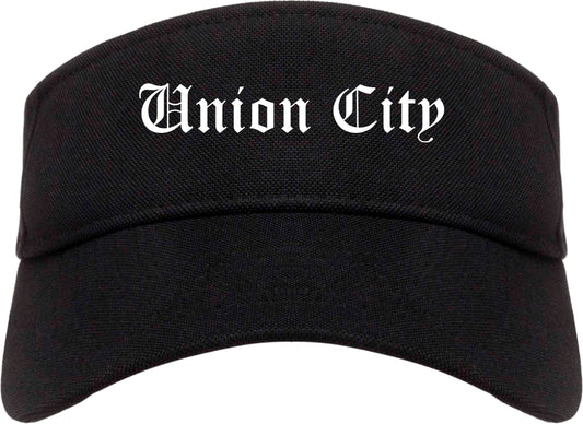 Union City California CA Old English Mens Visor Cap Hat Black