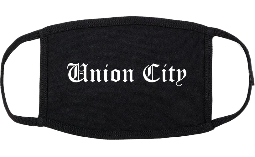 Union City Georgia GA Old English Cotton Face Mask Black