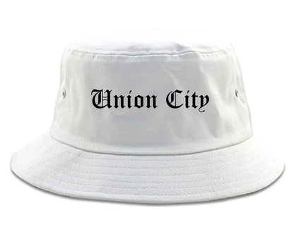 Union City Georgia GA Old English Mens Bucket Hat White