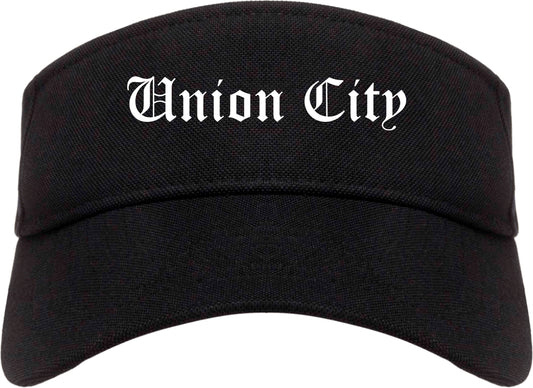 Union City New Jersey NJ Old English Mens Visor Cap Hat Black