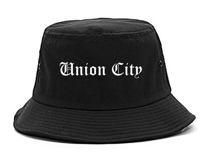 Union City Tennessee TN Old English Mens Bucket Hat Black