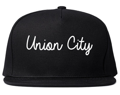 Union City Tennessee TN Script Mens Snapback Hat Black