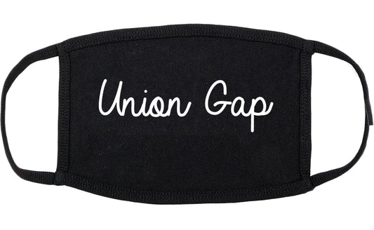 Union Gap Washington WA Script Cotton Face Mask Black