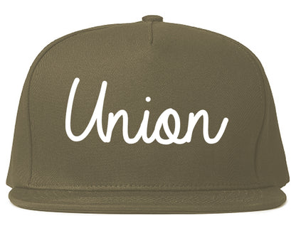 Union Missouri MO Script Mens Snapback Hat Grey