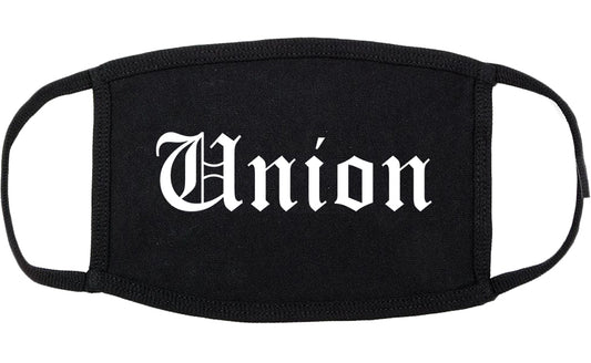 Union Ohio OH Old English Cotton Face Mask Black