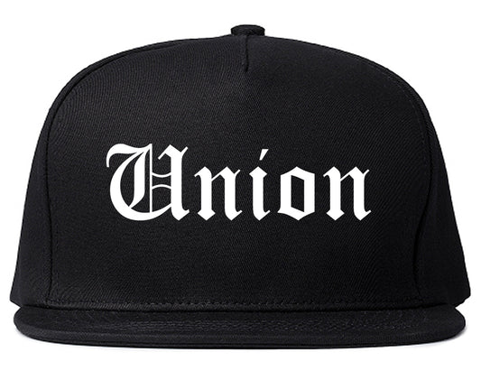 Union Ohio OH Old English Mens Snapback Hat Black
